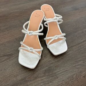 Women's Silver Strappy Heels